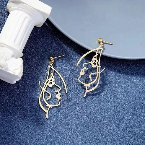 Face Line Doodle Earrings