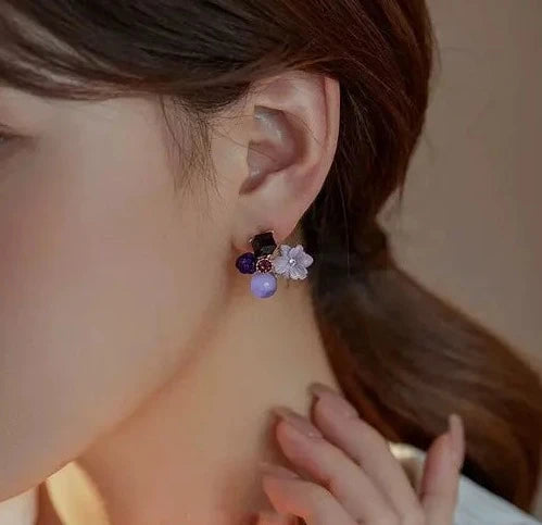 Floral Crystal Earrings