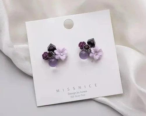 Floral Crystal Earrings